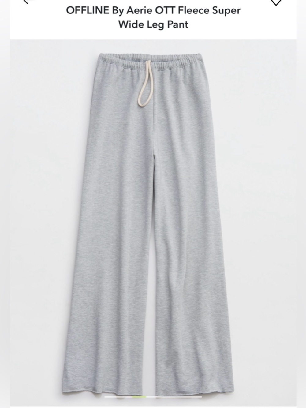 aerie Light Gray Wide Leg Sweatpants
